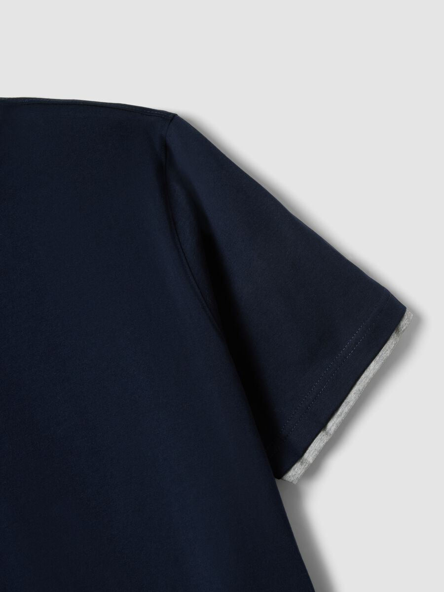 Navy mercerised pure cotton pyjamas_5