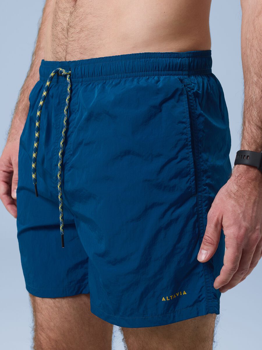 Costume boxer blu con vita elasticizzata ALTAVIA SAILING_4