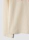 Beige pure organic cotton T-shirt with front print for girls_3