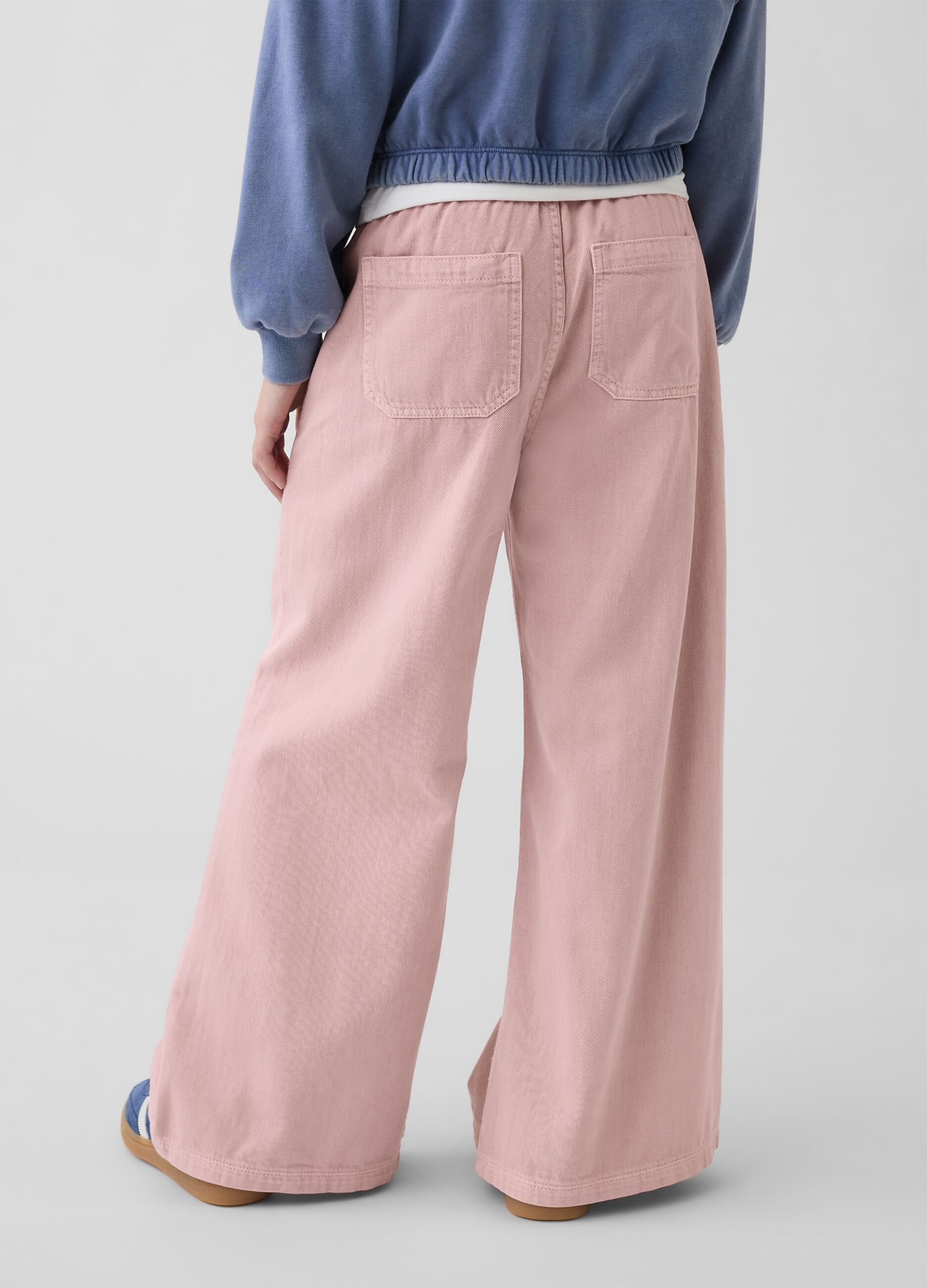 Pure cotton wide-leg trousers