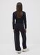Black cotton culotte cargo trousers for girls_1