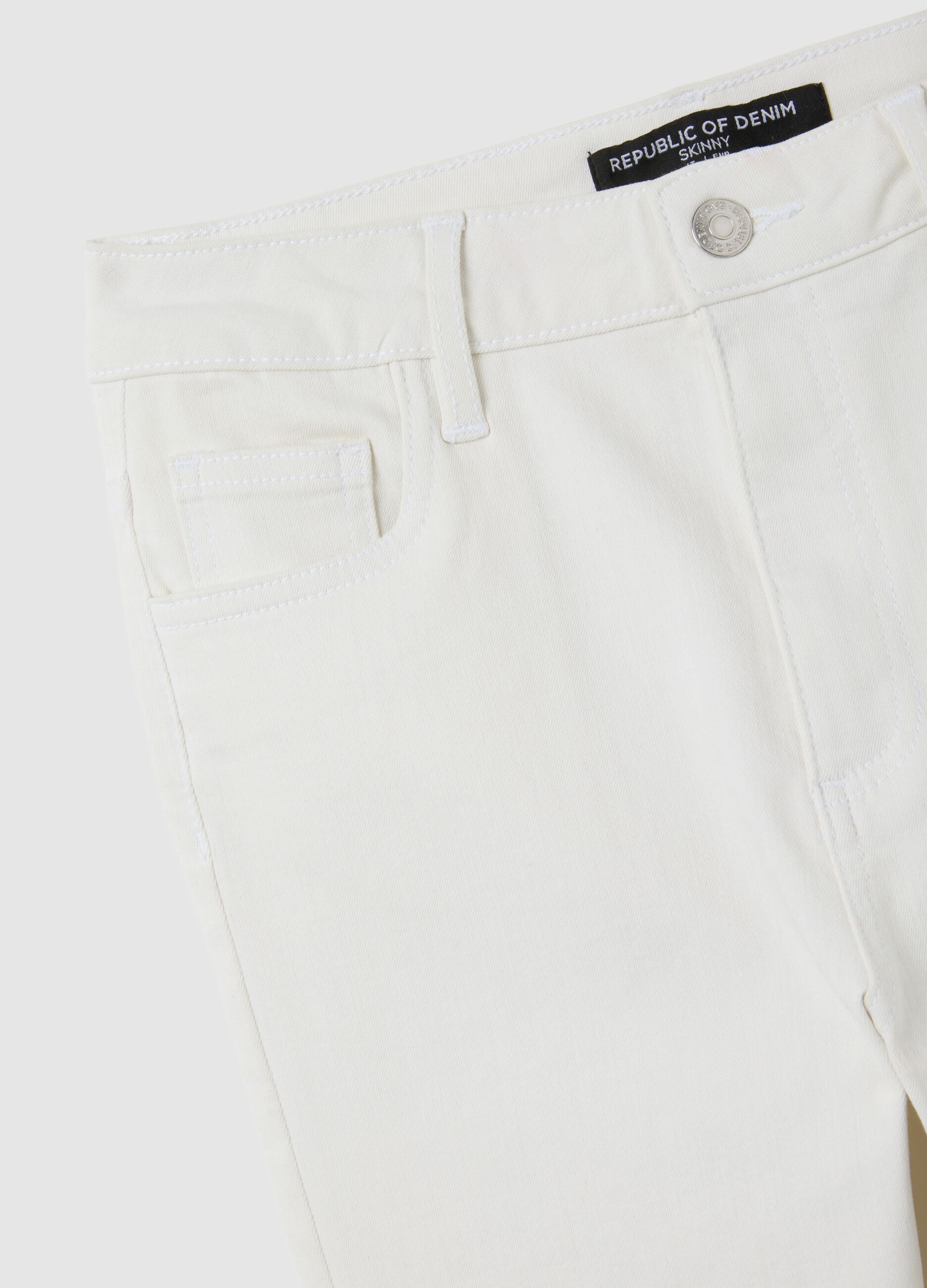 Women's white skinny fit denim jeans