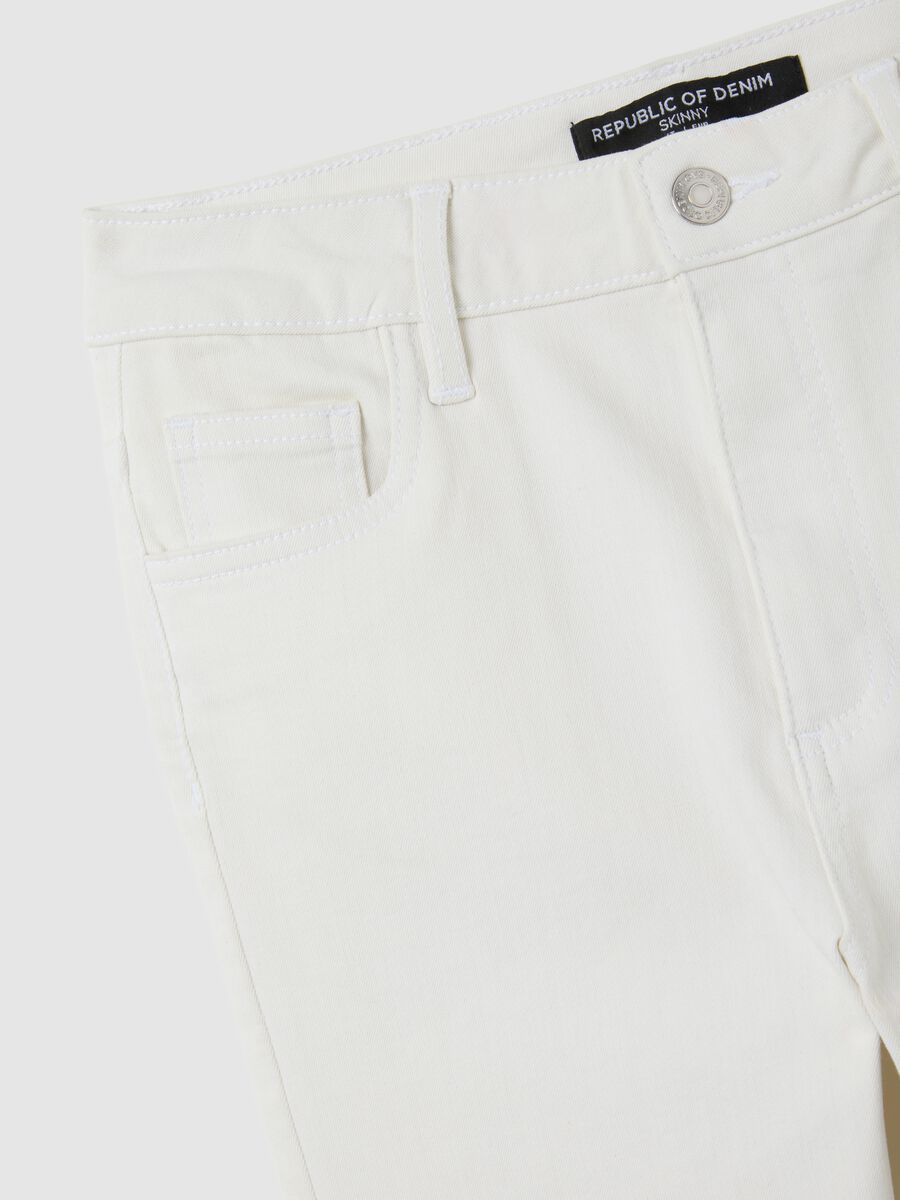 Women's white skinny fit denim jeans_5