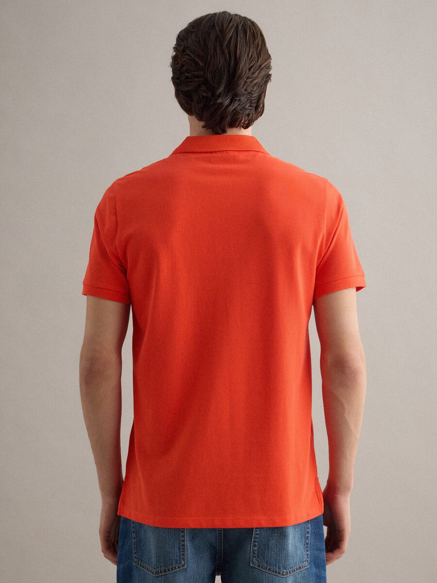 Orange Supima cotton polo shirt, regular fit_3