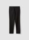 Black regular-fit formal trousers in stretch viscose_6