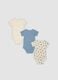 3-pack of multicolour organic cotton bodysuits for baby and toddler_1