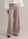 Pure cotton wide-leg chino trousers with multicolour stripes_1