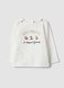 White baby top in pure organic cotton with Harry Potter embroidery_0