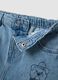 Light blue cotton-viscose blend denim jeans with college-style prints_2