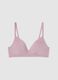 Pink padded balconette bra_4