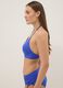 Blue stretch bikini top with adjustable tie straps_3