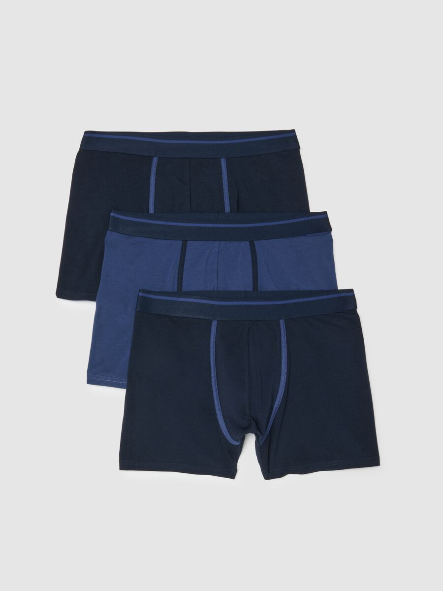 3-pack regular-fit blue stretch organic cotton midi boxer shorts_4
