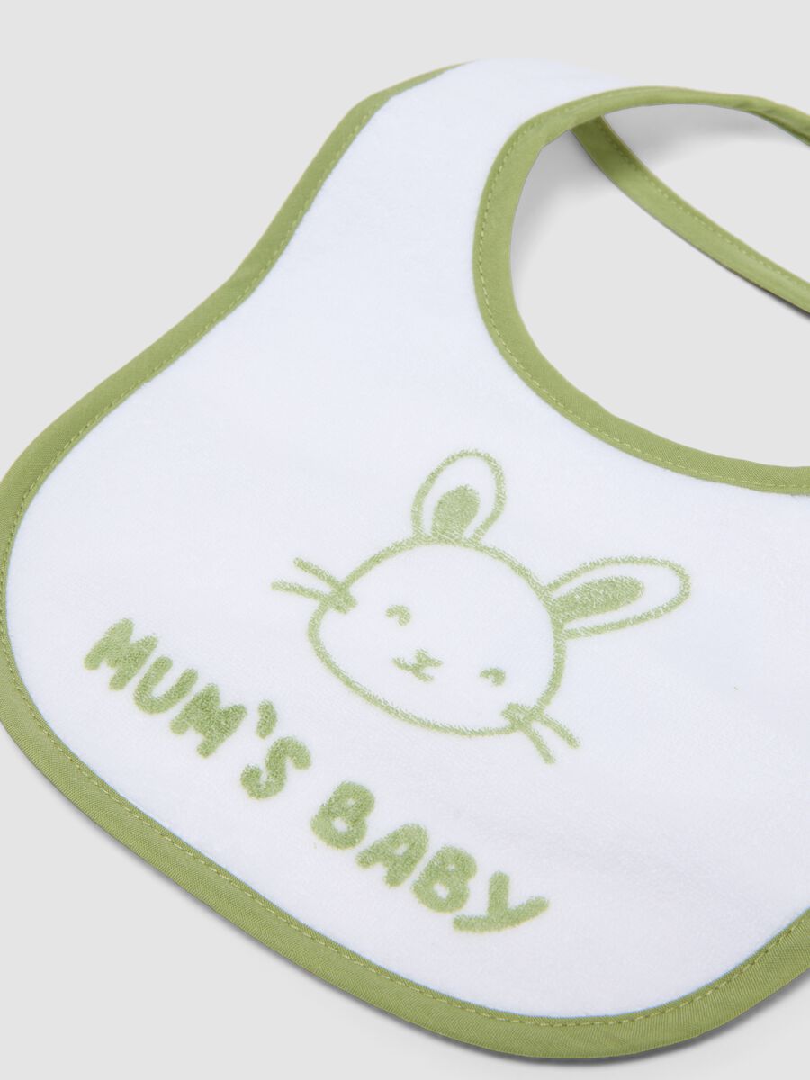 Pack of four multicolour organic cotton-blend baby bibs_2