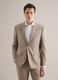 Beige slim-fit checked viscose-blend blazer with lapels_0
