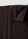Brown slim-fit formal trousers in 4-way stretch fabric_1