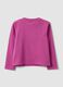Purple pure organic cotton T-shirt with heart and wings print for girls_1