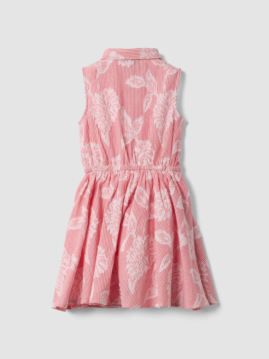 Girls&rsquo; pure cotton pink striped dress_1