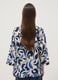 Multicolour patterned long-sleeve V-neck blouse_3