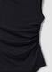 Black stretch jersey bodysuit with ruching, regular fit_1