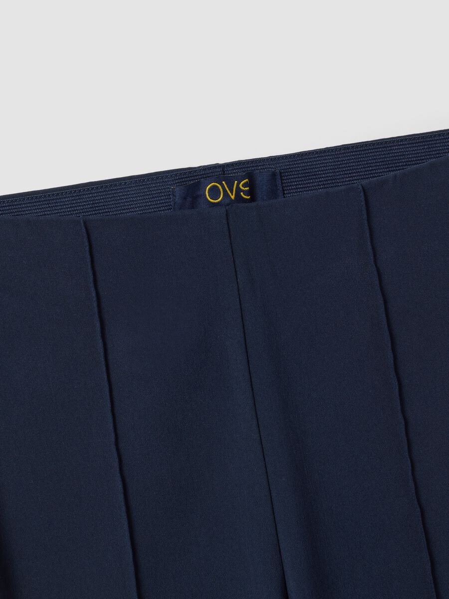 Blue slim-fit stretch viscose leggings_5