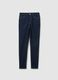High-waisted stretch cotton blue skinny jeans_4