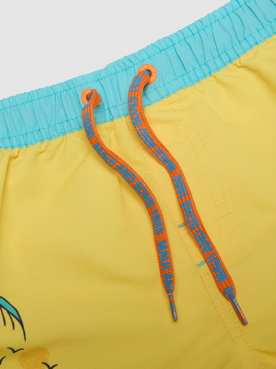 Multicolour boys&rsquo; swim shorts with tropical print_3