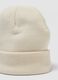 Beige jersey knit beanie with cuff_2