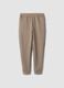 Grey regular-fit joggers in stretch Easy Dry fabric_4