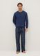 Blue checked pure cotton pyjamas, regular fit_0