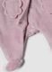 Pink organic cotton-blend baby sleepsuit with feet_2