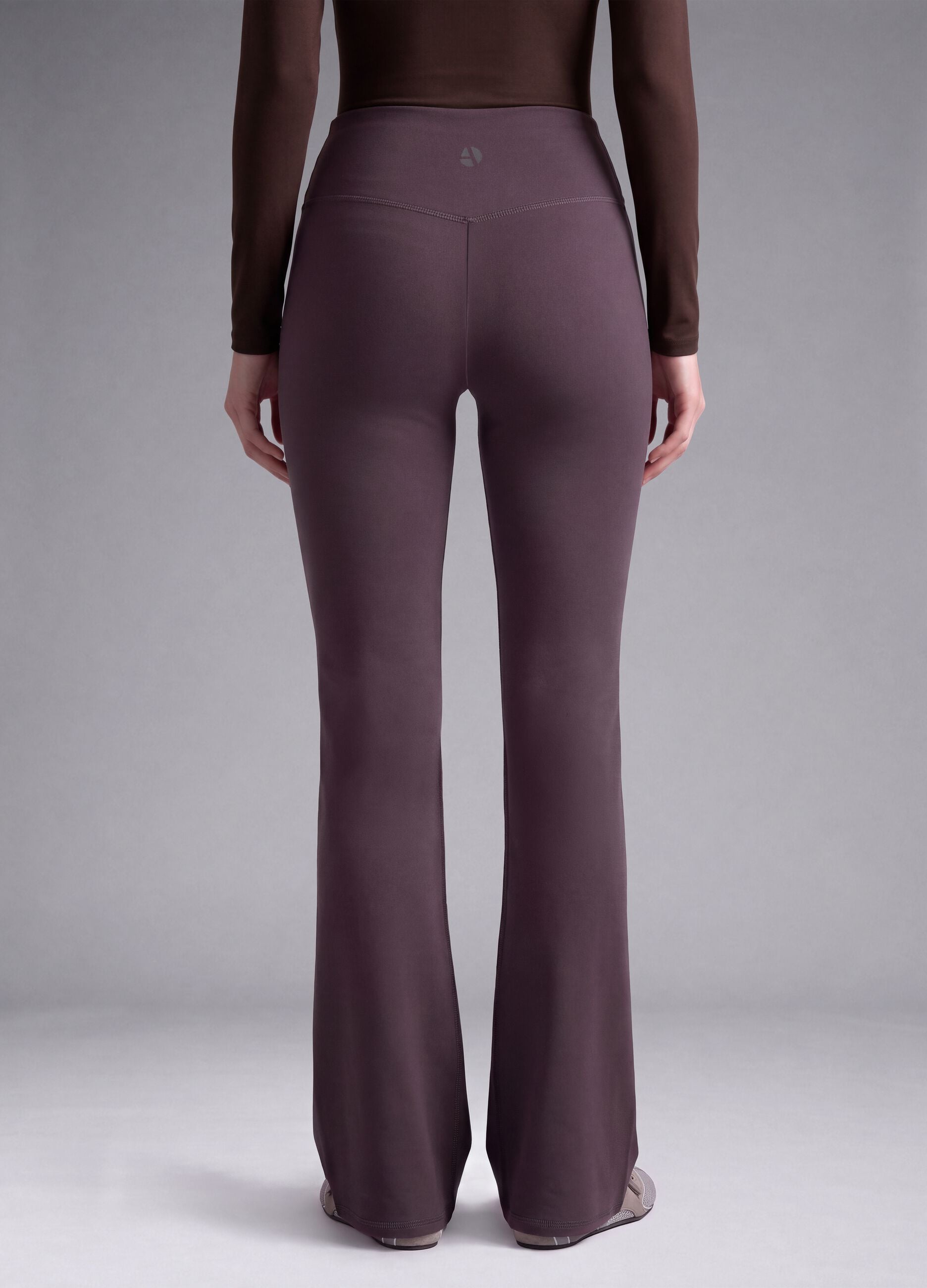 Purple flared leggings in breathable stretch fabric ALTAVIA STUDIO