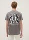 Grey pure cotton T-shirt regular fit with Brooklyn Nets print_3
