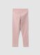Girls&rsquo; pink stretch cotton regular-fit leggings_1