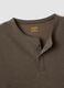 Brown honeycomb viscose-blend T-shirt, regular fit_5