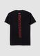 Black pure cotton T-shirt with Ducati print, regular fit_2