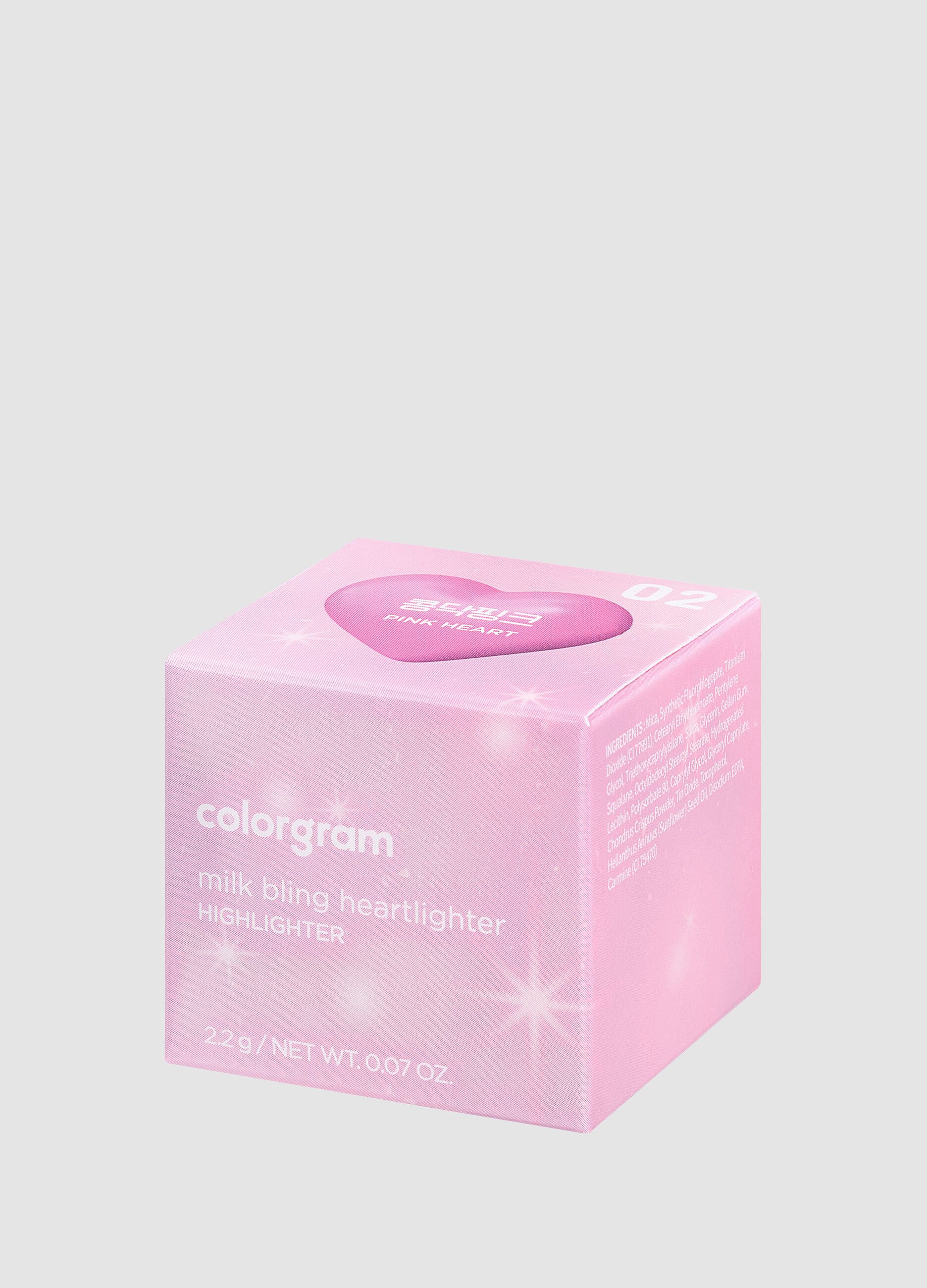 Milk Bling Heartlighter 02 Pink Heart 2.2 g - Korean Make-up