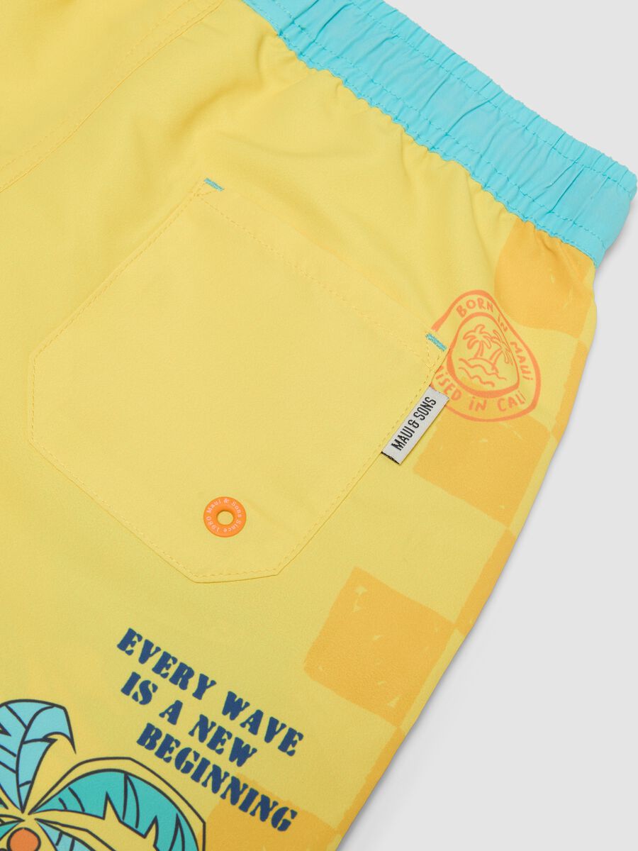 Multicolour boys&rsquo; swim shorts with tropical print_2