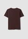 Brown crew-neck T-shirt in pure organic cotton, regular fit_6