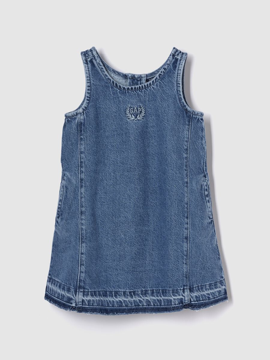 Sleeveless denim dress_0