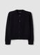 Navy pure cotton cardigan with buttons, regular fit_4