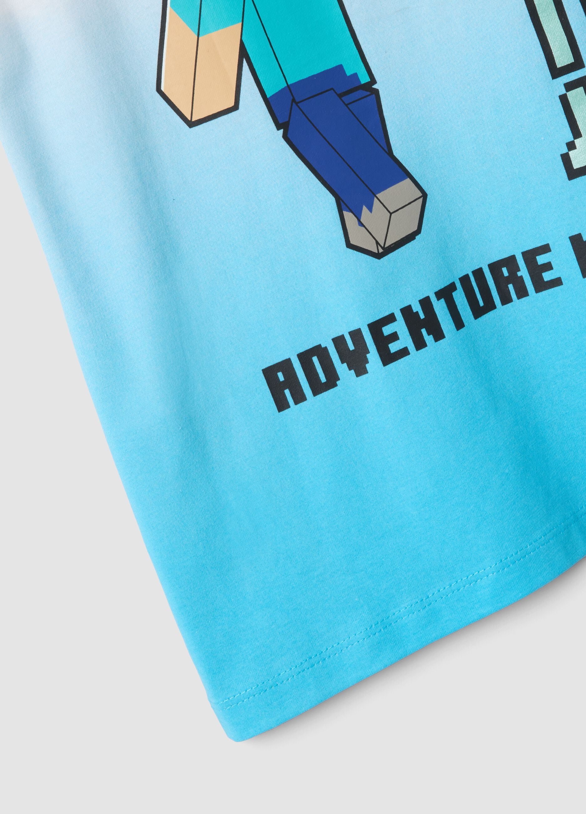 Kids&rsquo; multicolour pure cotton Minecraft oversized T-shirt