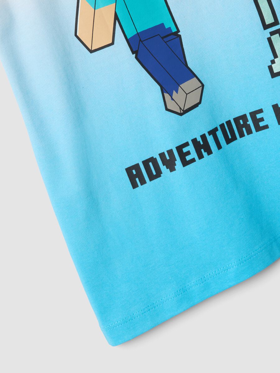 T-shirt multicolor in puro cotone da bambino oversize fit Minecraft_3