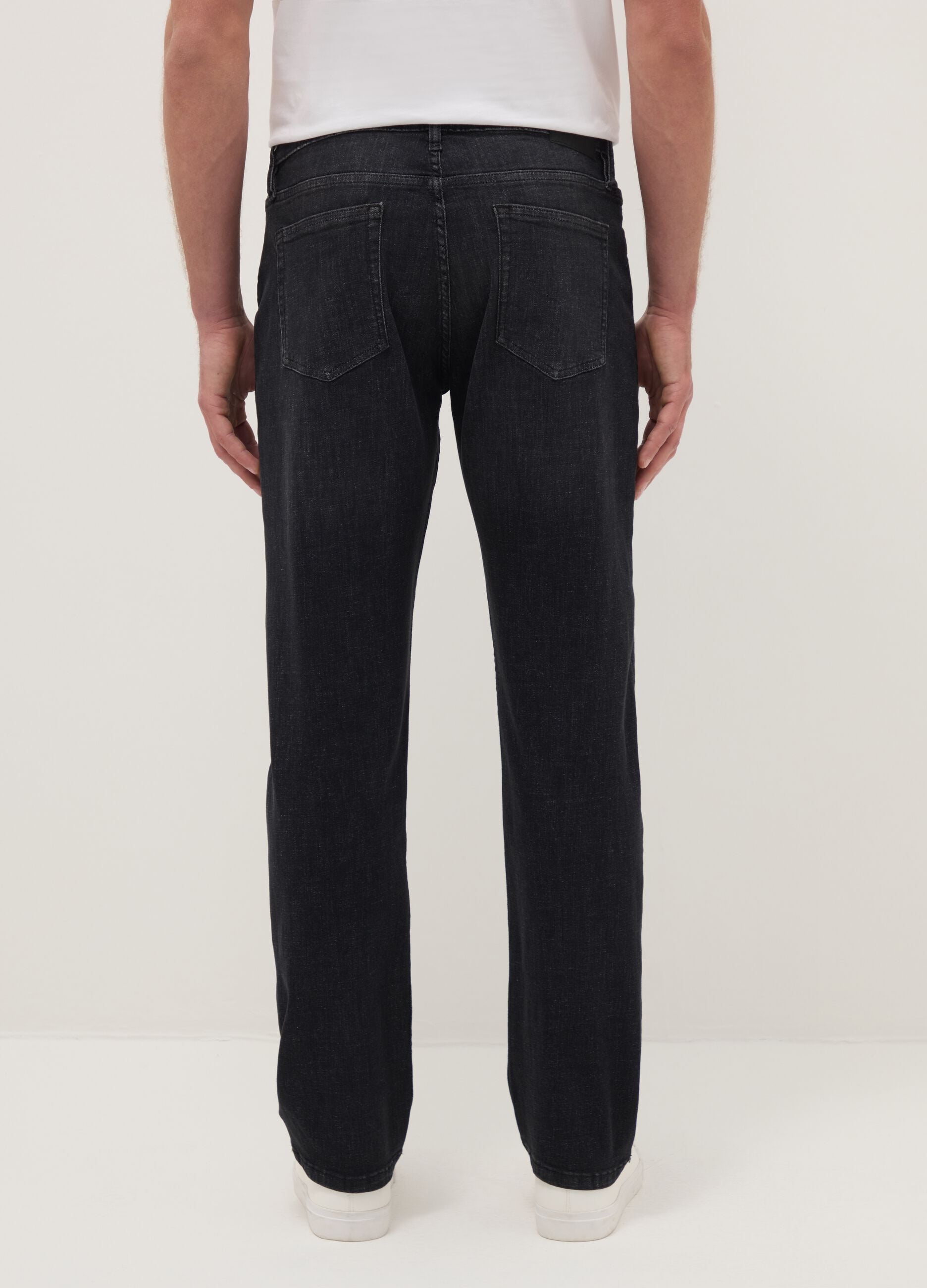 Black stretch cotton jeans comfort fit