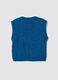 Blue wool-blend crew-neck vest with oversized fit_2