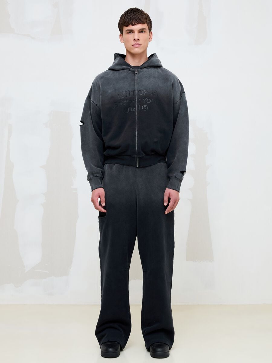 Full-zip Hoodie Sunfaded Black_2