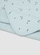Light blue organic cotton-blend baby blanket with print_1