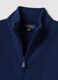 Blue sweatshirt in pure organic cotton with collar_2