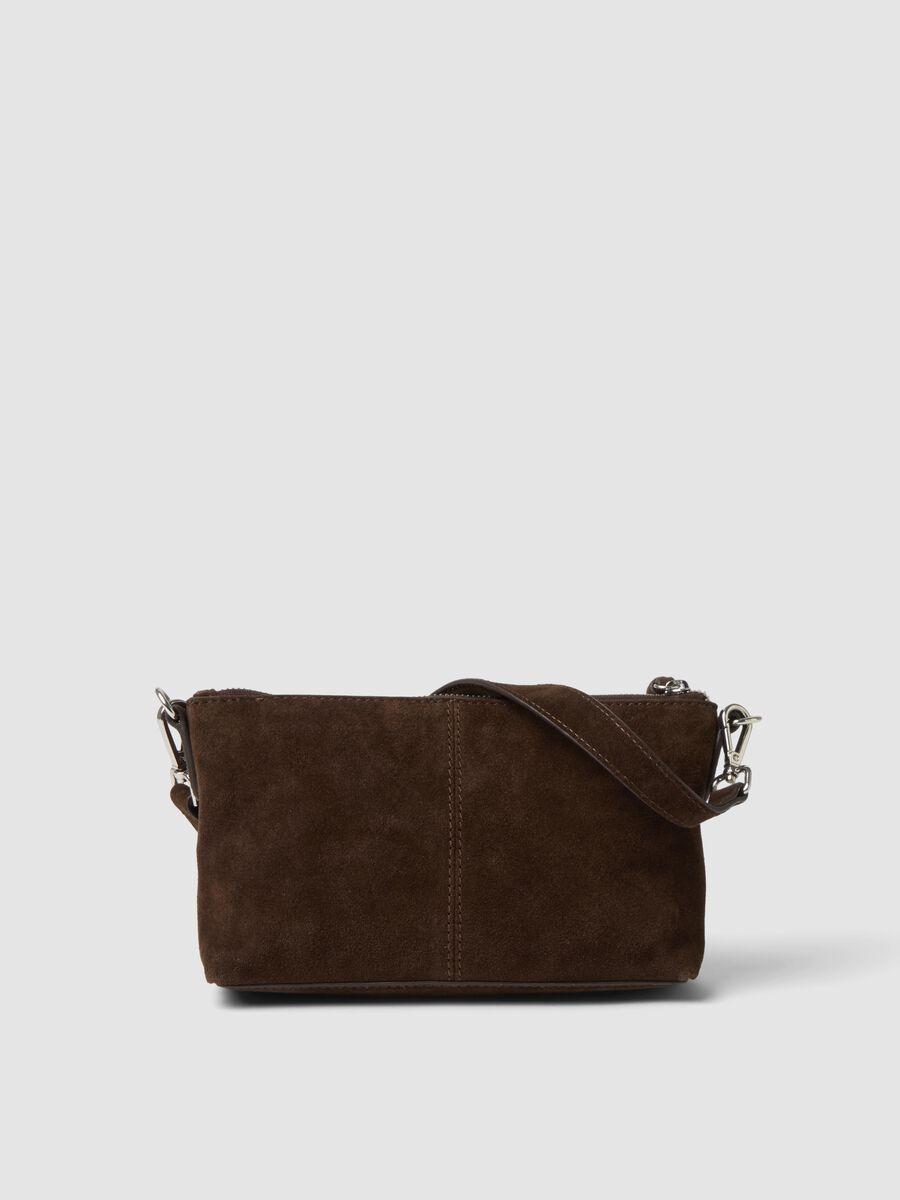 Borsa marrone in vera pelle con tracolla_2