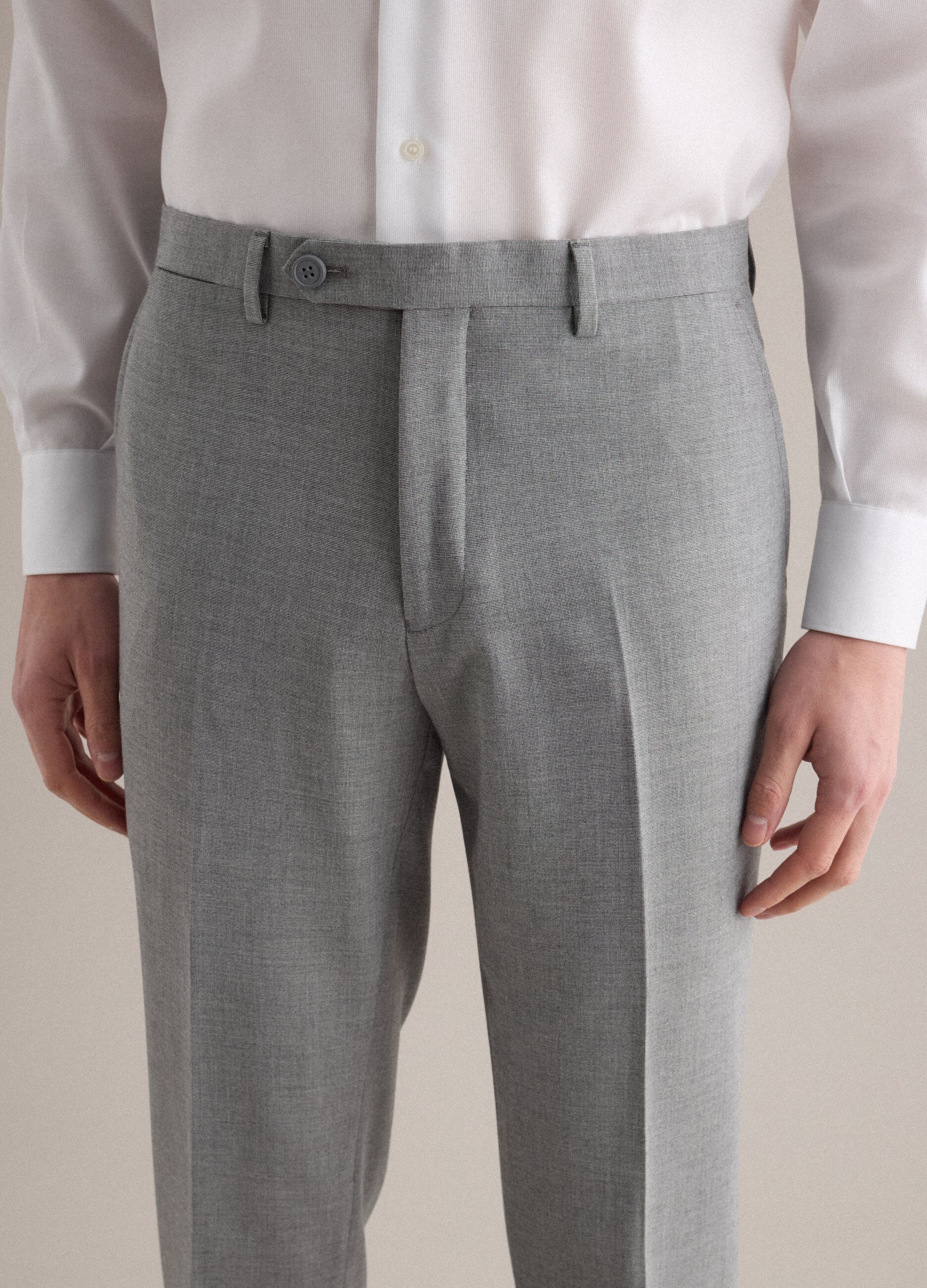 Grey Slim Fit Trousers