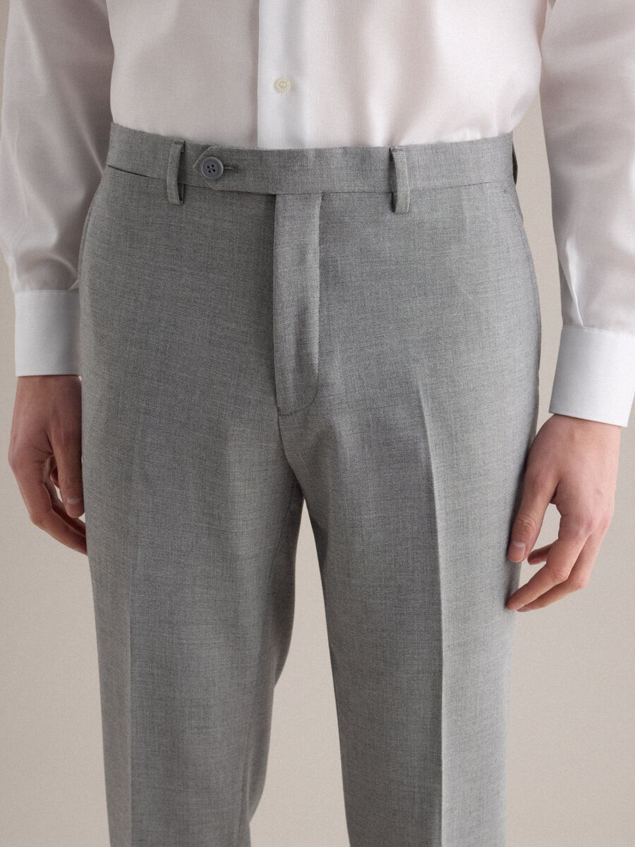 Grey Slim Fit Trousers_3
